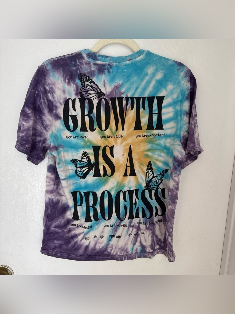 CHNGE Tie-Dye Butterfly Tee in Blue, Purple & Yellow - Picture 2 of 5